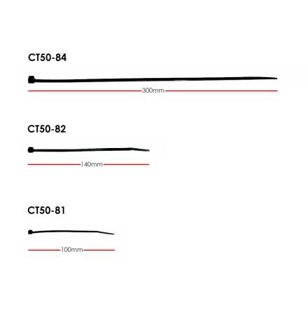 100mm x2.5mm Cable Ties x 100